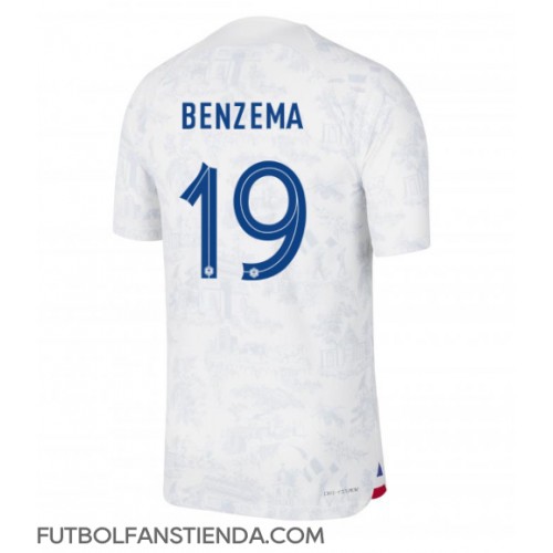Francia Karim Benzema #19 Segunda Equipación Mundial 2022 Manga Corta